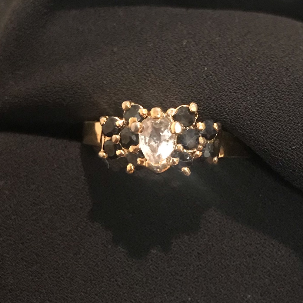 Sapphire and sterling ring